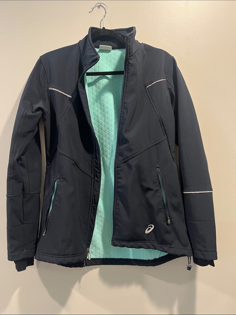 Asics Black Jacket with Mint Lining